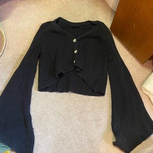 Thick black crop sweater